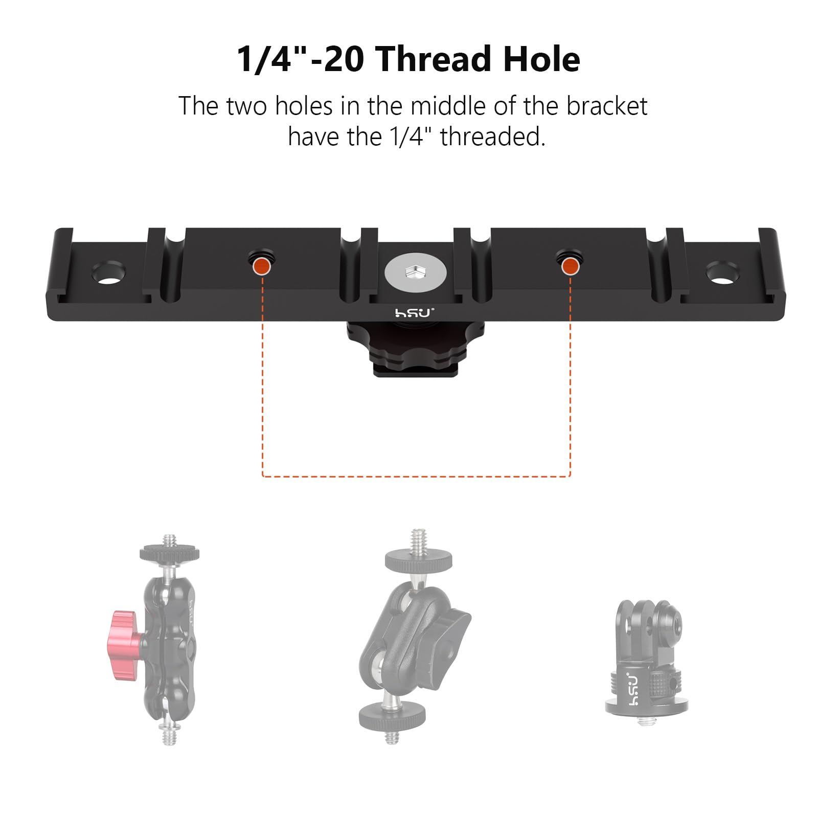 HSU 90 Degree Vertical Bracket And Cold Shoe Mount Adapter