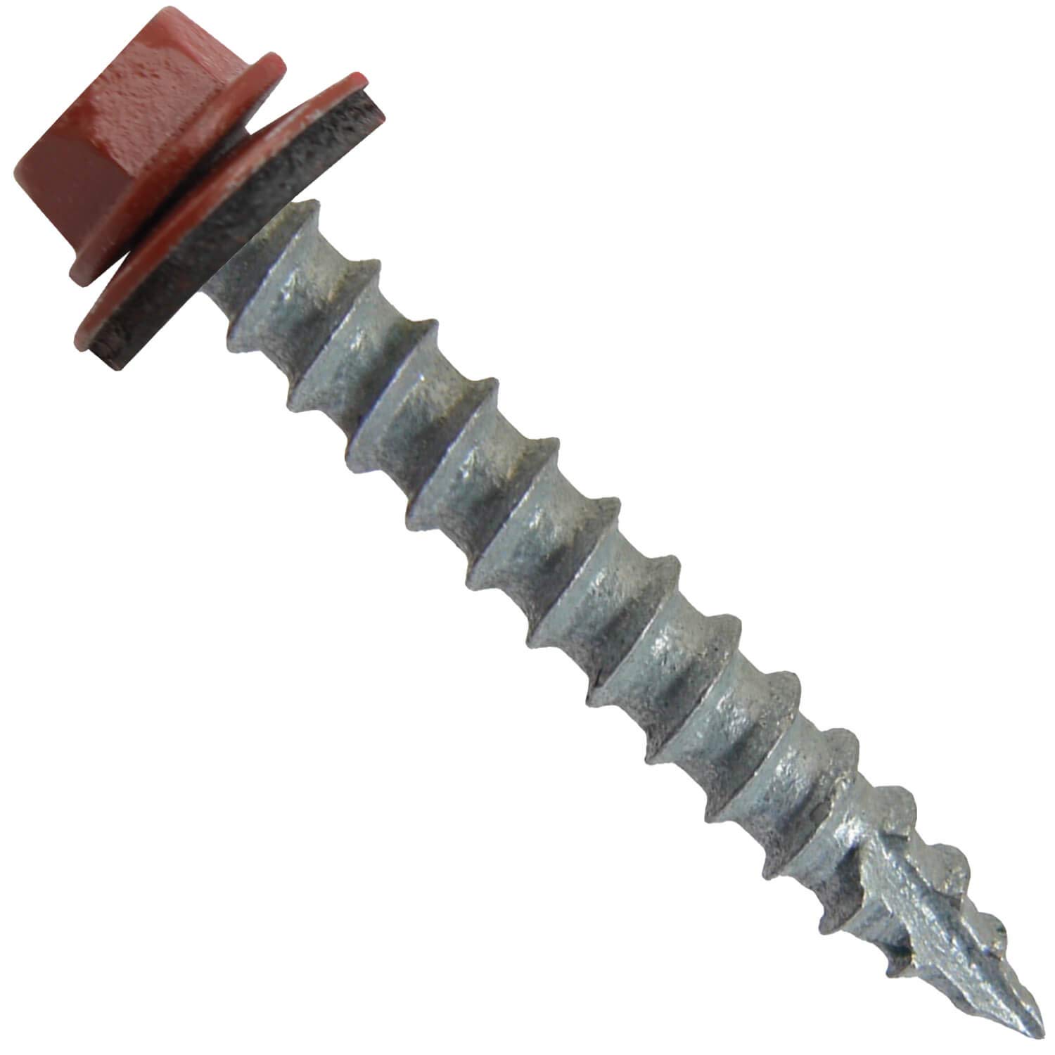 #14 Metal ROOFING SCREWS: (250) Screws x 1-1/2" RED Hex Head Sheet Metal Roof Screw. Self starting/tapping metal to woodsheet metal siding screws with