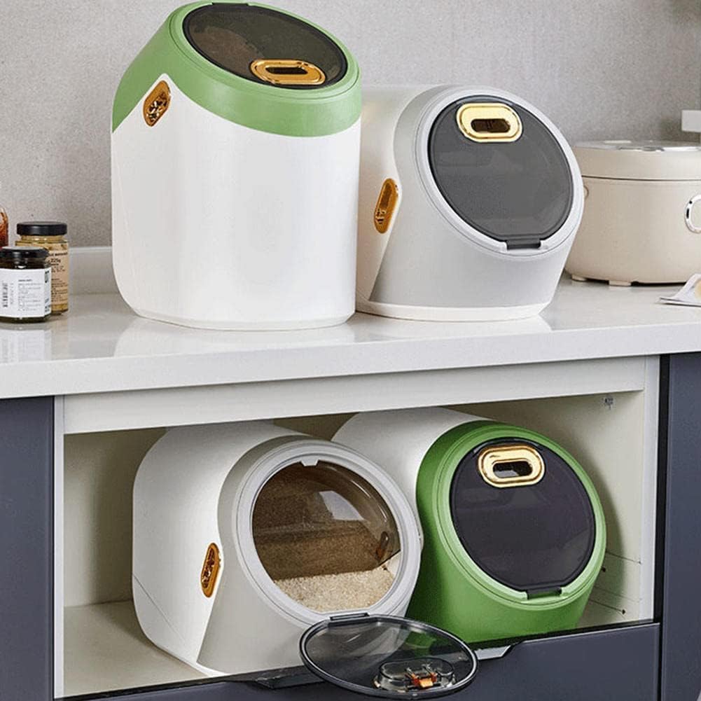 Convenient Design Stackable Clear Storage Container Airtight Rice Storage Containers with Measuring Cup,Suitable for Grains,Beans,Snacks,Dog Food