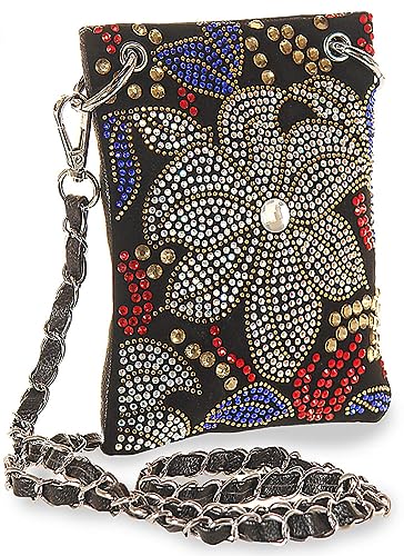 Colorful Rhinestone Petite Crossbody Sling(BXX-1130-BK)