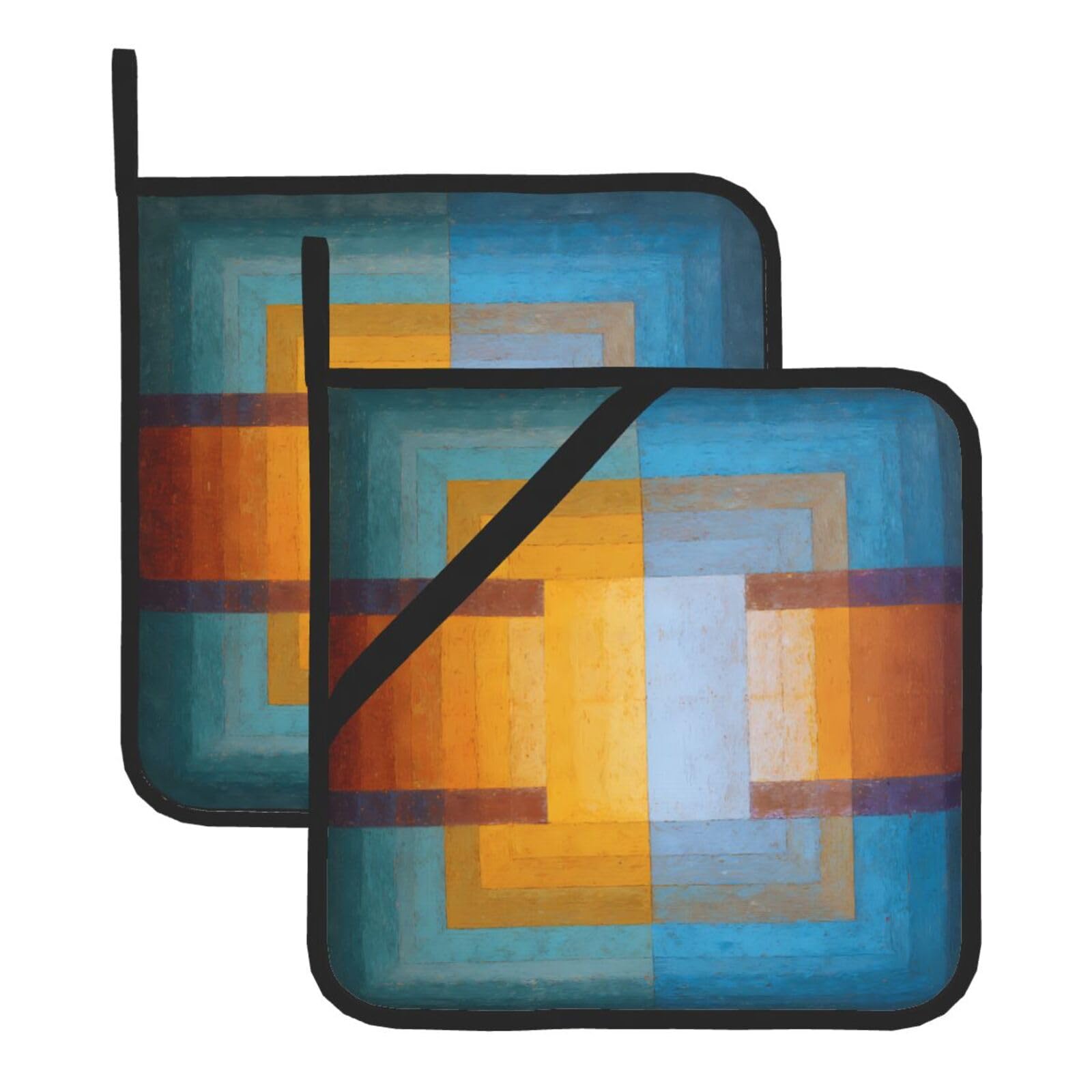 Square Heat-Insulating Pot mat WHJSSF Symmetrical Square Pattern Anti-scalding and Heat-Insulating for Kitchen Cleaning and Outdoor Barbecue