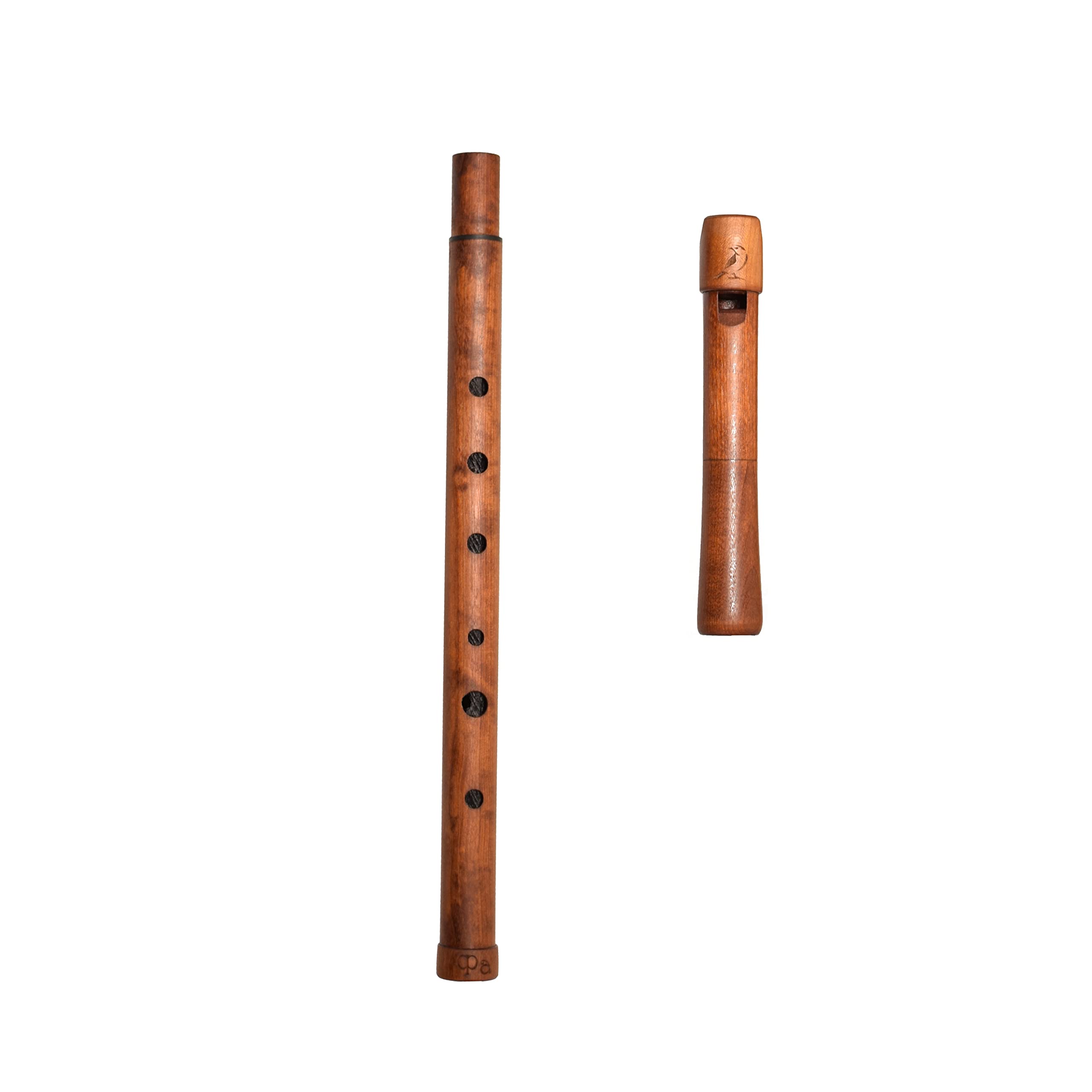 Holzpfeife Tonart F PFC-01 Toller Klang handgeschnitzte Alt-Version der ethnischen Flöte - Svirel Folk Wind Musikinstrument stabilisiert Holz Holzbläser handgefertigt braun