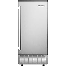 Commercial Ice Maker Machine 85Lbs/Day, 24Lbs Storage, Built-in Undercounter Ice Maker with Auto-Cleaning &amp; Timer, Freestanding Stainless Steel Ice Machine, Ideal for Home Office Restaurant Bar