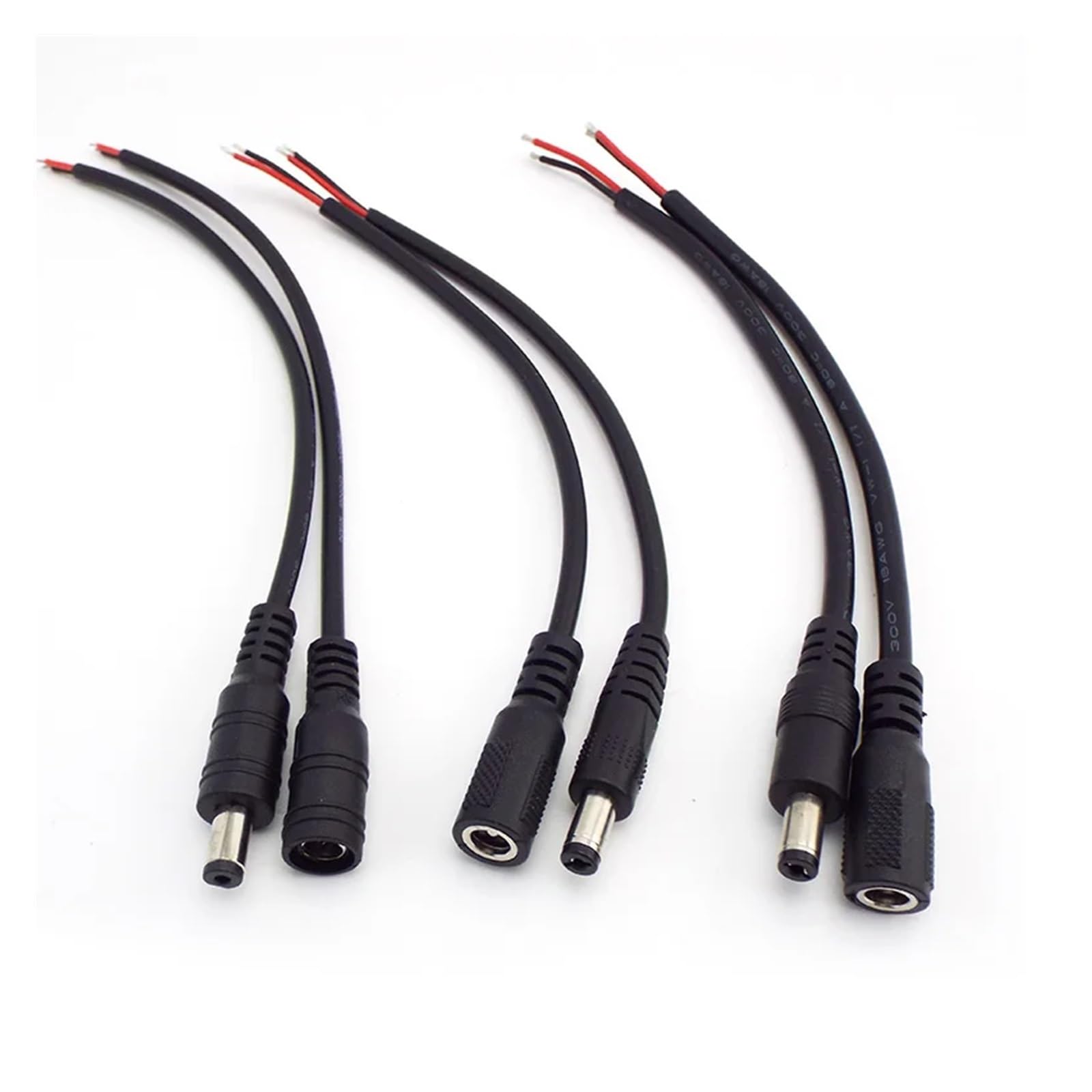 16/18/20/22awg 7A 10A DC Männlich Weiblich Netzteil Stecker verlängerung Kabel 5,5x2,1mm Kupfer Draht Strom for LED Streifen licht(DC male,20PCS_16AWG 10A)