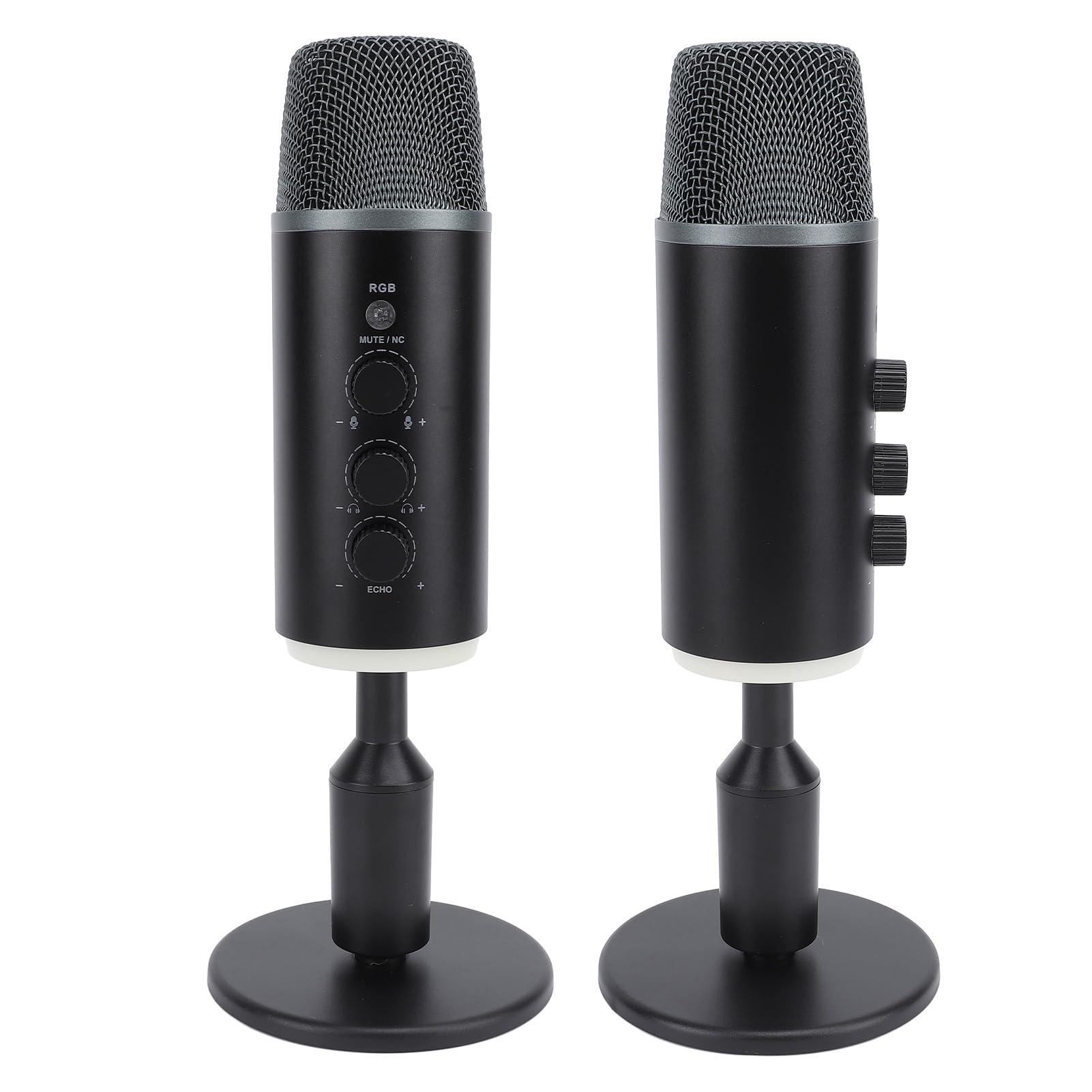 Mikrofon USB, Dźwięk HiFi, Mikrofon do Gier, Pojemnościowy Mikrofon Komputerowy, Komputer PC ze światłem RGB, Regulacja Wzmocnienia Mikrofonu, Mikrofon do Nagrywania na żywo dla