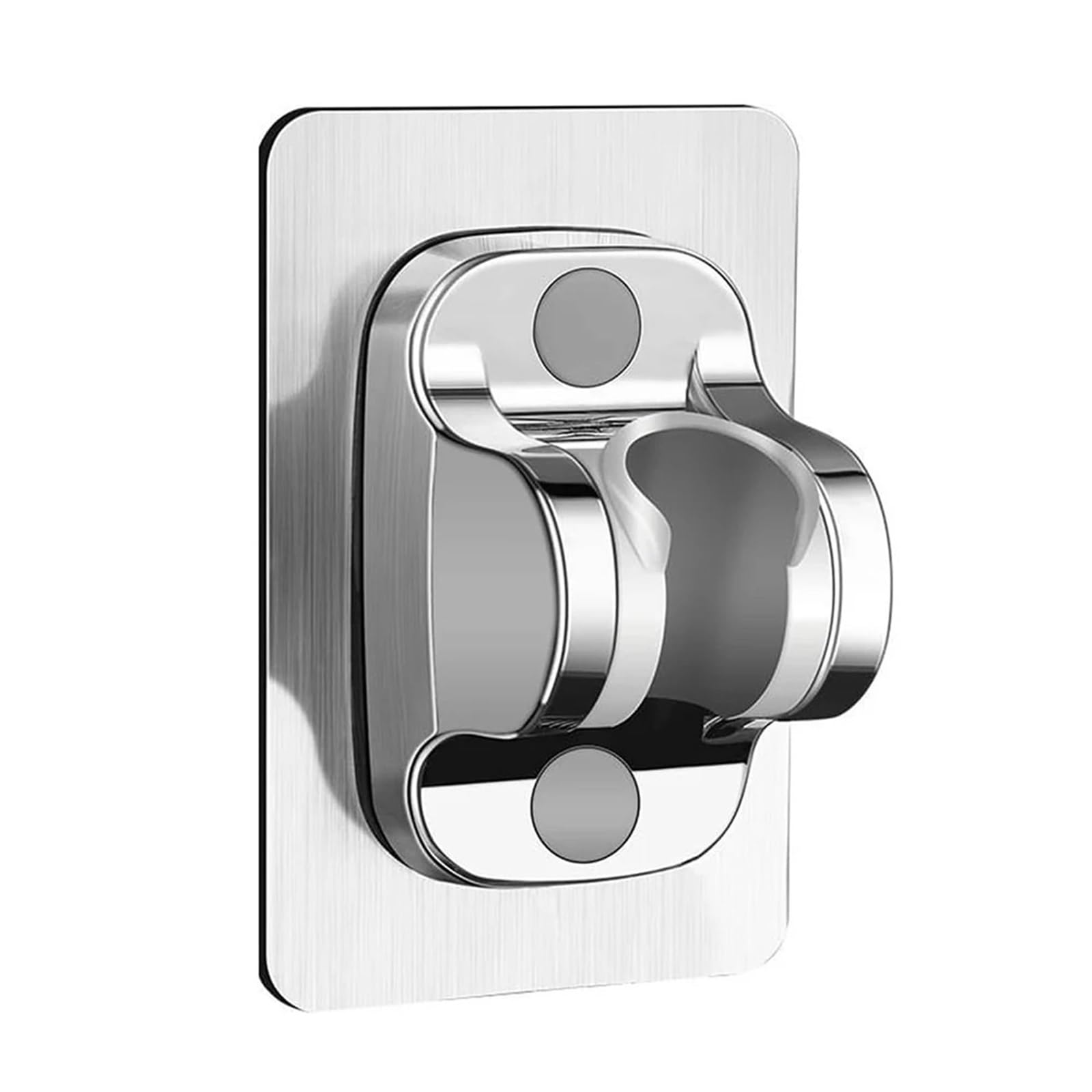 Luysgbxr Silver Shower Head Holder Shower Head Holder Strong Adhesive Waterproof Adjustable Bracket Base Bathroom Universal Support(Silver)