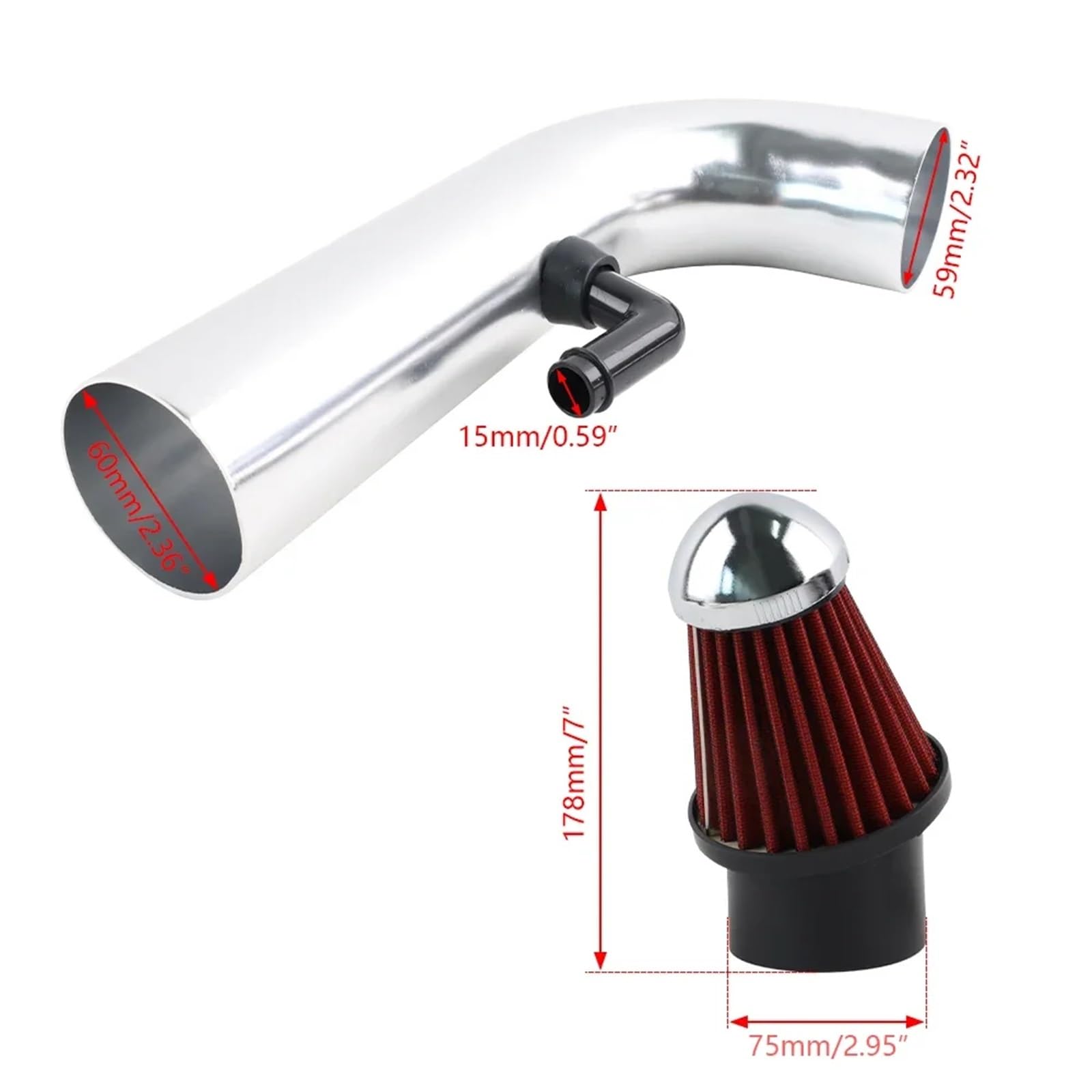 Tuyau D'Admission Air Chauffage Stationnement Voiture - Tube Avec Filtre Et Accessoires