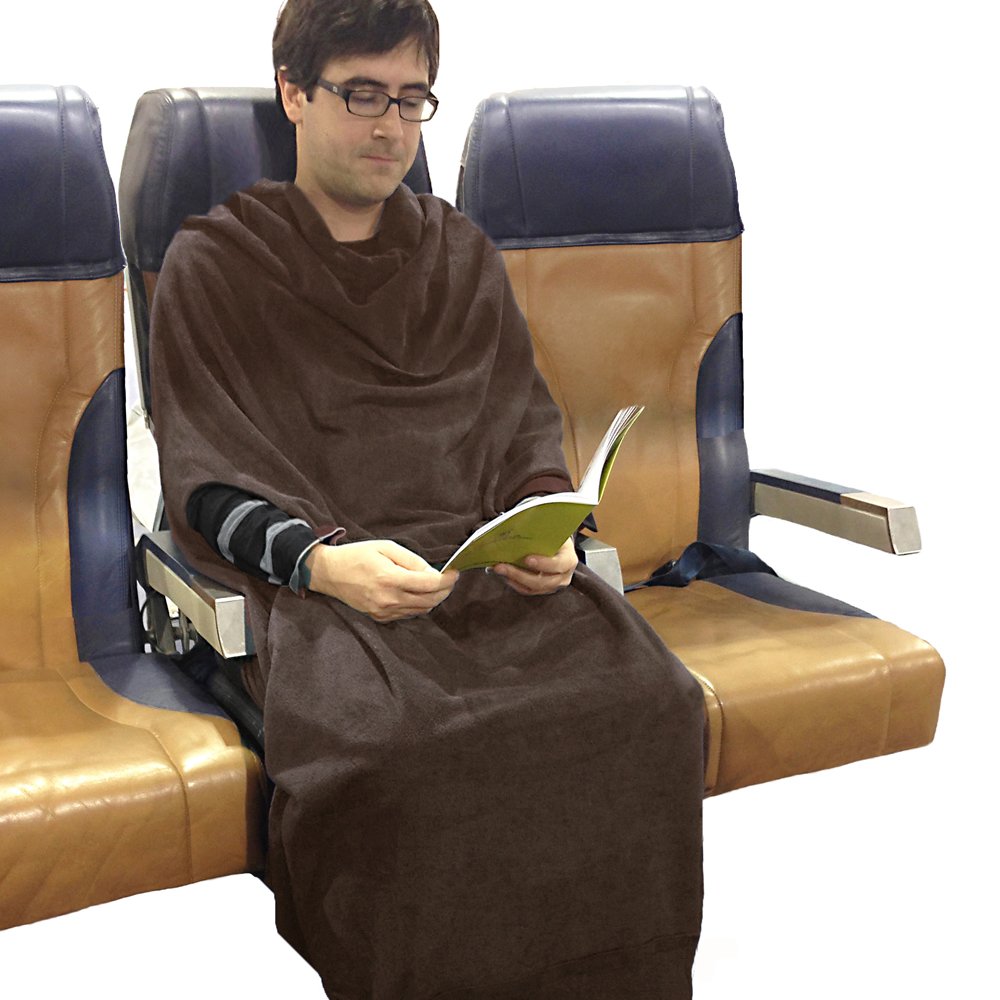 Yon Smart Blanket, 3in1 Wearable Travel Blanket HeadtoToe Comfort, L/XL, Brown Amazon.in