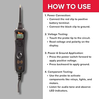 Power Probe 3 Circuit Tester, Supplies Power & Ground (PP3CSBLK)