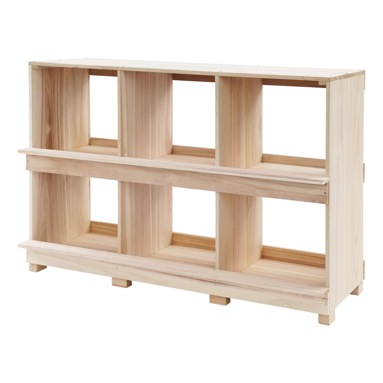 Hühner Nistkästen Holz 6 Fächer Legenester für Hühner für Eiersammlung Eierlegen Holz Legenest Legebox Praktische Hilfsmittel für die Geflügelhaltung