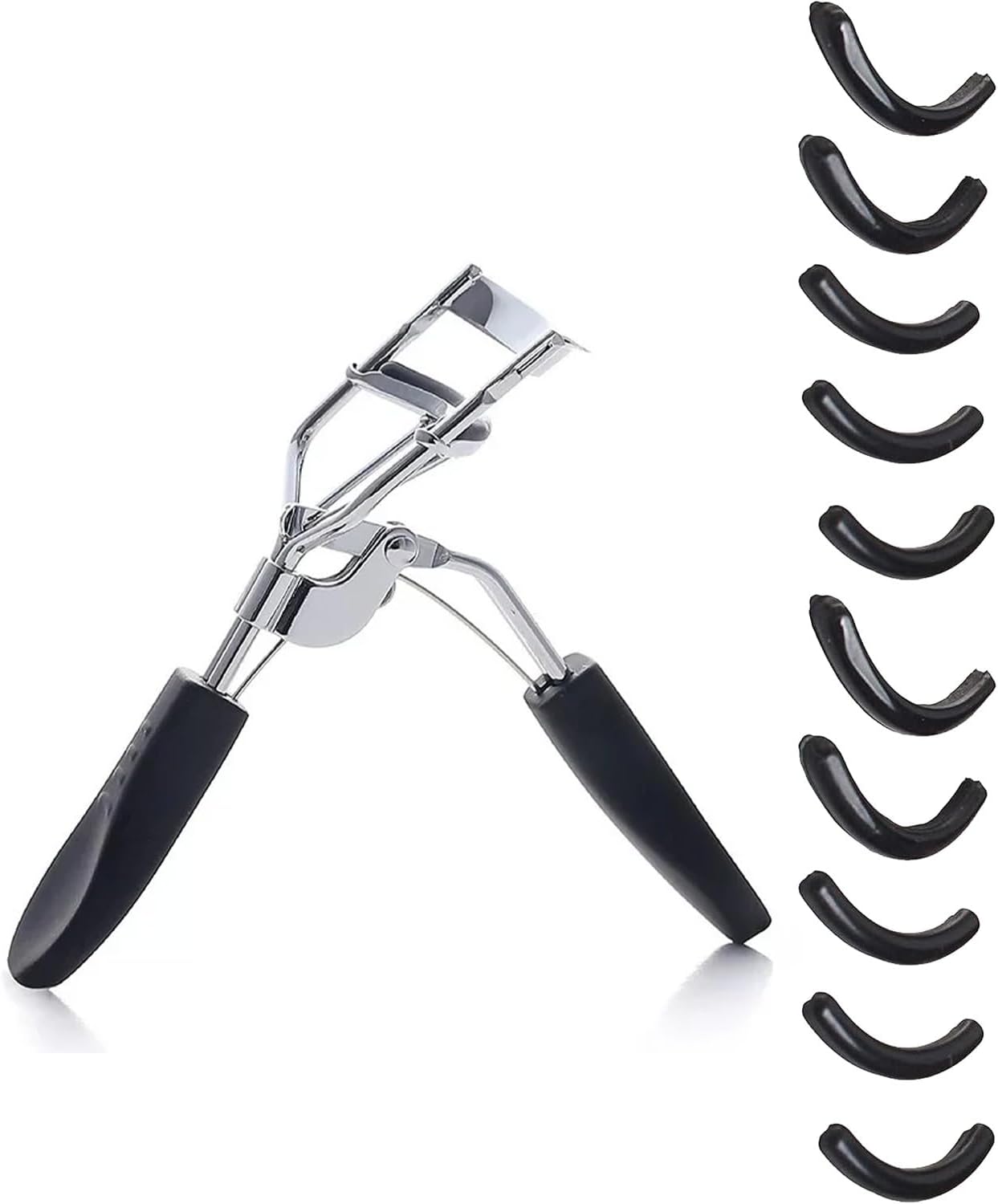 YNR Professional Eyelash Curlers Beauty Tools Stylish Make Up Applicator (Black Filler 10 Pcs)