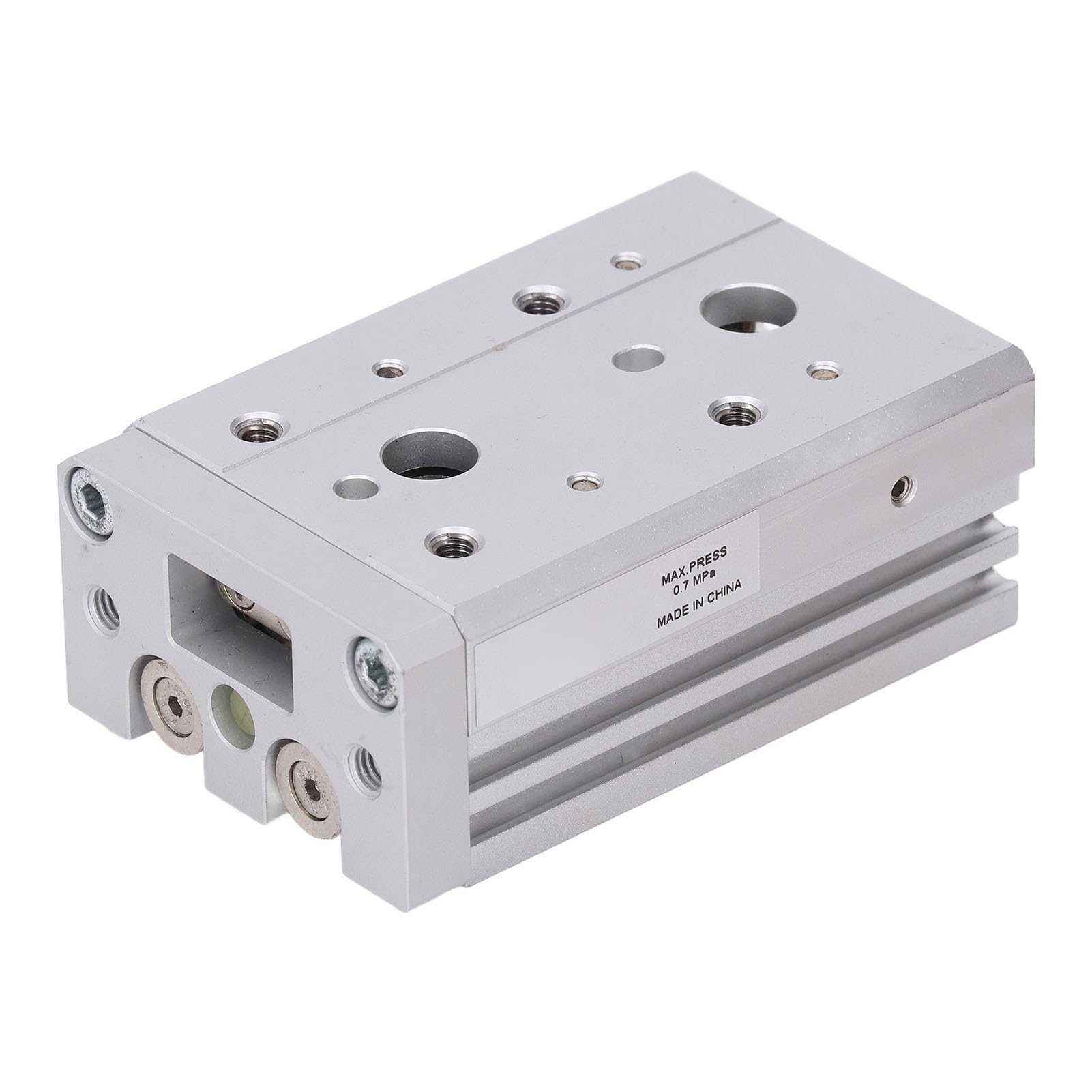 Cilindro Pneumatico con Guida a Scorrimento, Cilindro Pneumatico in Lega di Alluminio con Binario di Guida in Acciaio e Anello Magnetico, per Compressori d'aria e Sistemi di Automazione