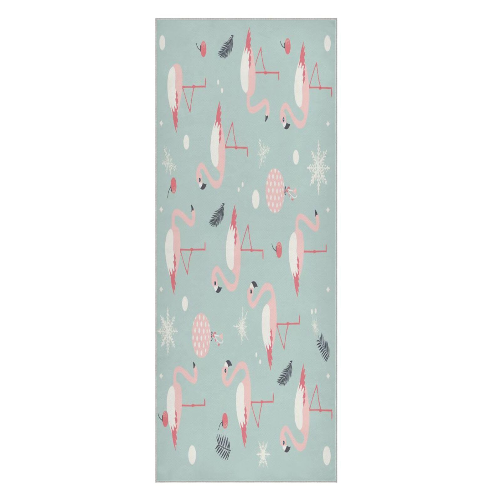 BURSTDDY Flamingo Hot Yoga Towel Absorbent Non Slip Yoga Mat Towel