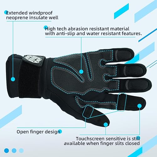 Miniatura 23 de Seibertron S.P.S.G-2 UPF100+ Guante de pesca para adultos y jóvenes con protección solar y UV Gris,Negro