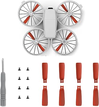 8pcs Flip Propellers Blades Props for DJI Flip, Replacement Quick Release Wing Blade Drone Propellers Spare Parts Red