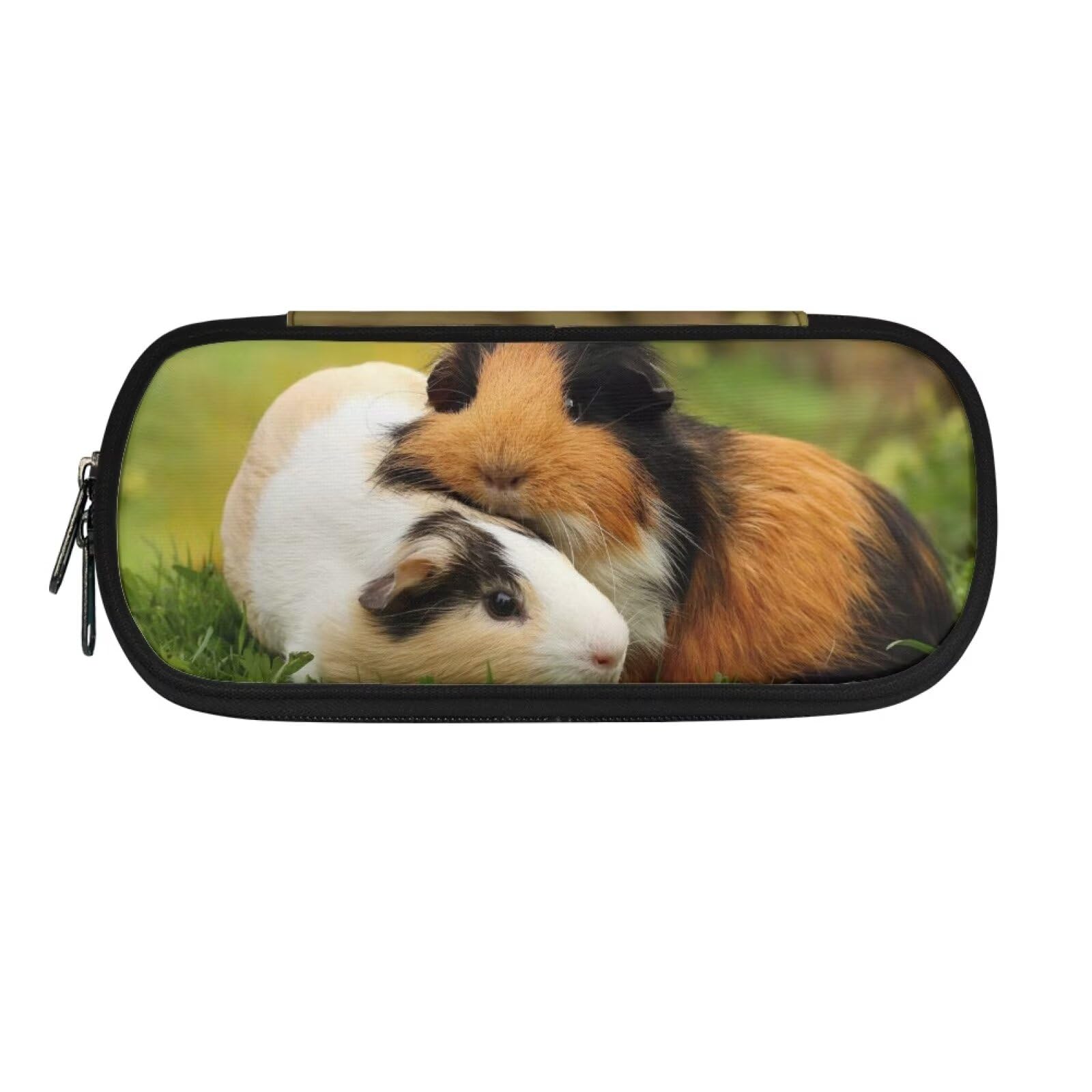 HUGS IDEA Snuggling Guinea Pig Pencil Case for Girls School Supplies Zipper Pencil Bag Stationery Organizer Pencil Pouch Holder for Students Teens — image 1