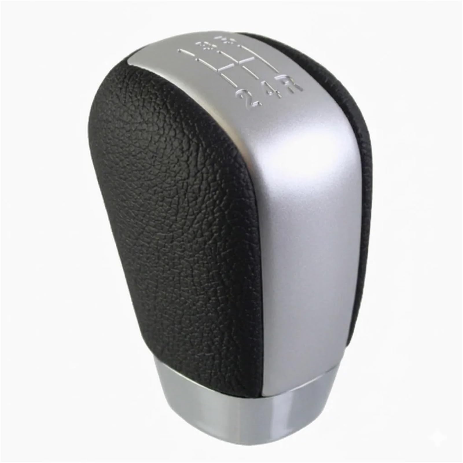 Dufwehr Matte Silver-2 Shifter Knob For Suzuki For Grand For Vitara 2 Ii Mk2 (Jt) 2006-2015 Leather 5-Speed Gear Shift Knob Lever Change Head Stick Shifter Transmission(Matte Silver-2)
