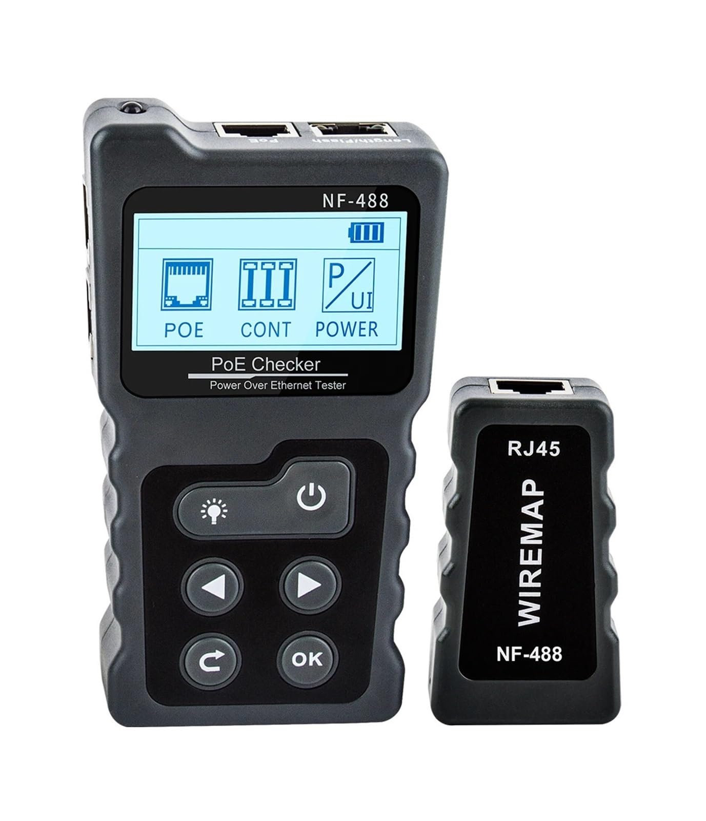 Cable Tracker, LCD Network Cable PoE Inline Current Tester with LAN Wire