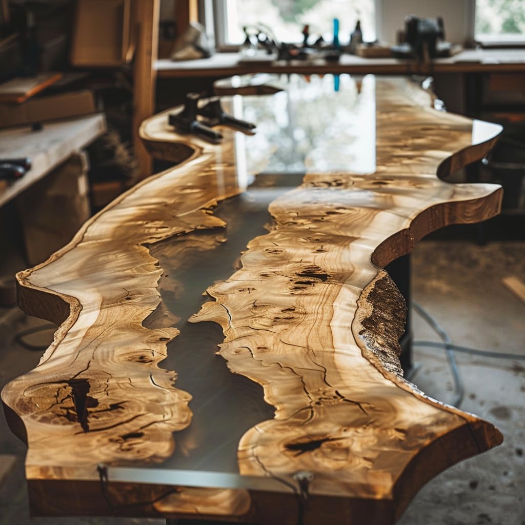 BYGRYPS EpoGryps MP GLASS 7 kg Epoxidharz A+B 2-Komponenten transparent Glaseffekt langsame Aushärtung färbt nicht vergilbungsfrei für River-Table, Böden, Einbettungen, Gießen max. 5 cm