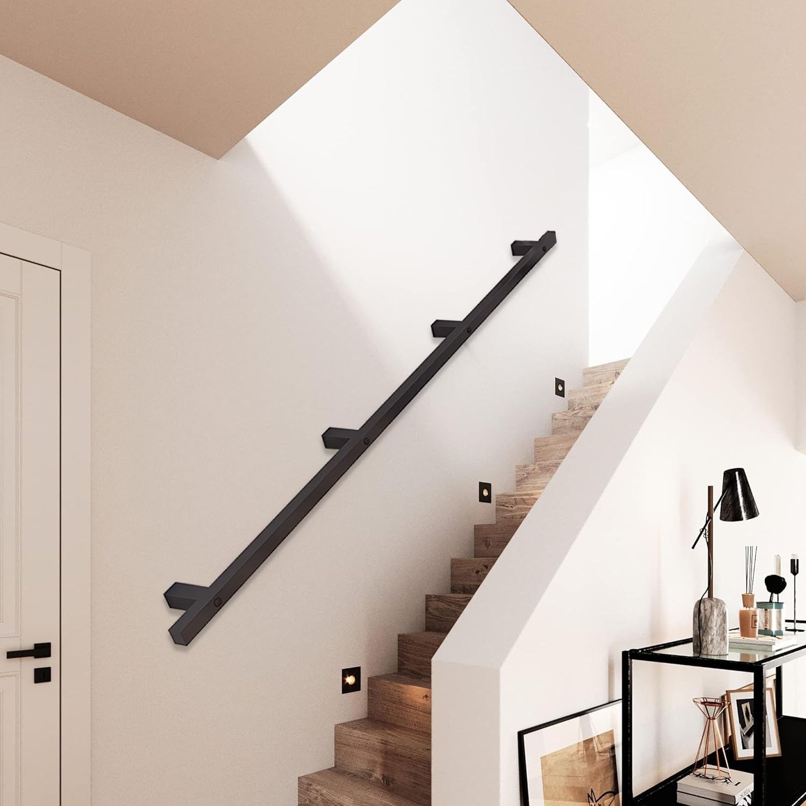 Rampes d'escalier murales de 18 pieds barre d'appui pour terrasse extérieure