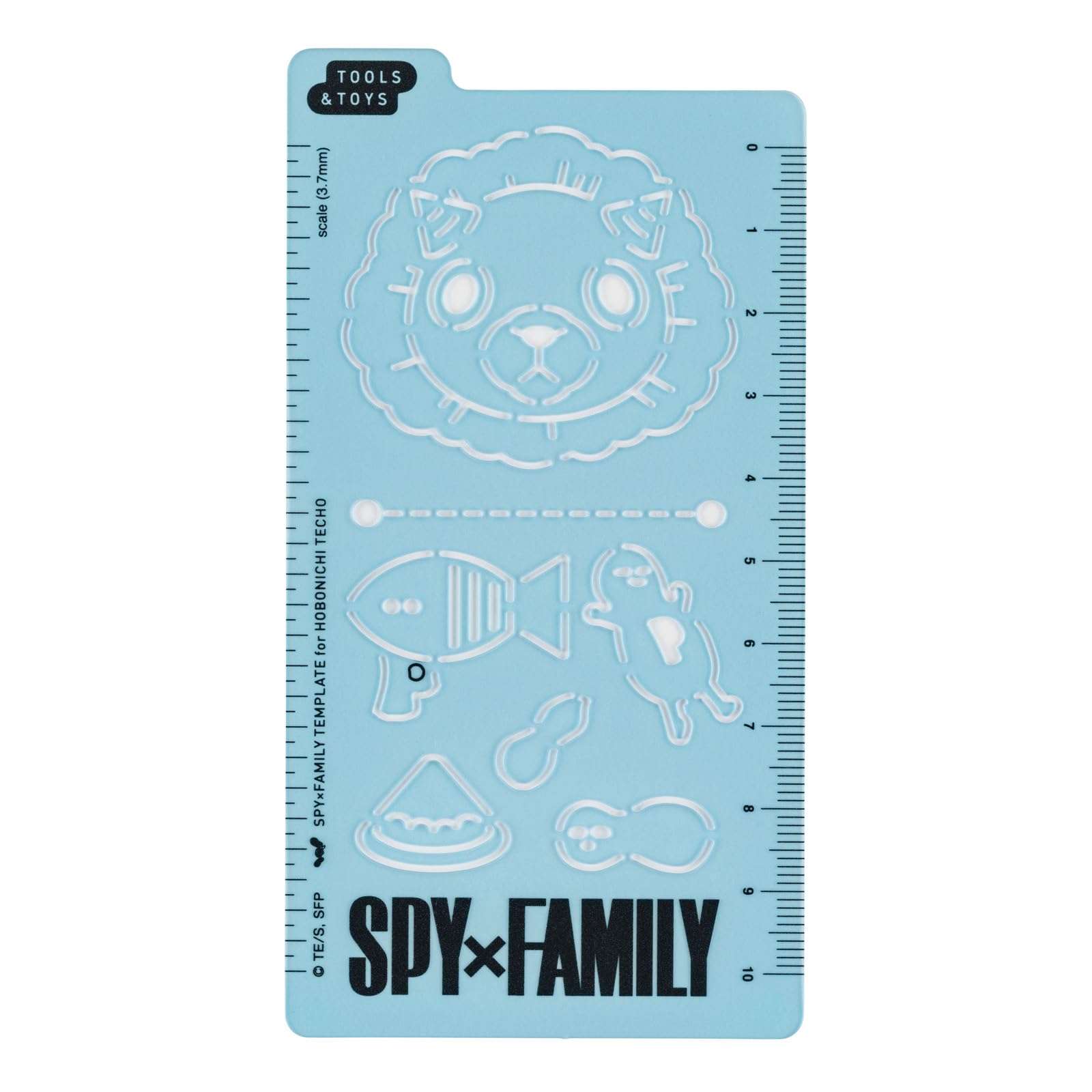Hobonichi Techo Accessories SPY x FAMILY: Hobonichi Stencil - SPY x FAMILY, Grey, 120 x 63 x 0.5 mm