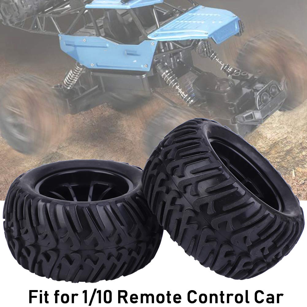 Dilwe RC Wheel Tire Super Grip 125 mm Y Type for 1/10 Remote Control Car Model (Black)