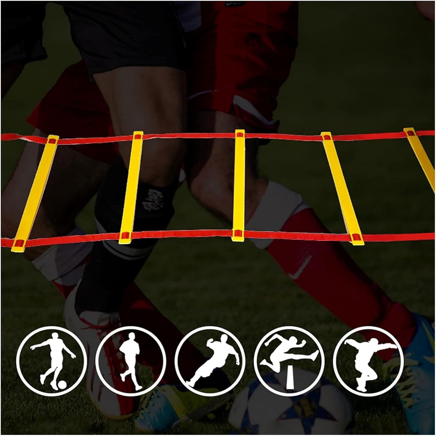 Agility Ladder Football Flexibility Training Jumping Ladder,for Athletic Footwork - Sports Drills,with Bag