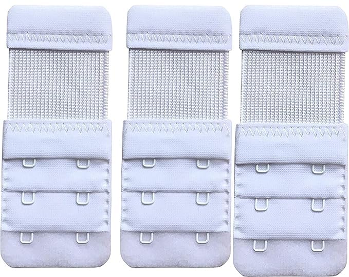 Bra Hook Extender 2 Hook - 3 Eye (with Extra Elastic) Save Your Bra, Increase Band Length, Bra Extensions, Bra Extender Hook Combo-image-21