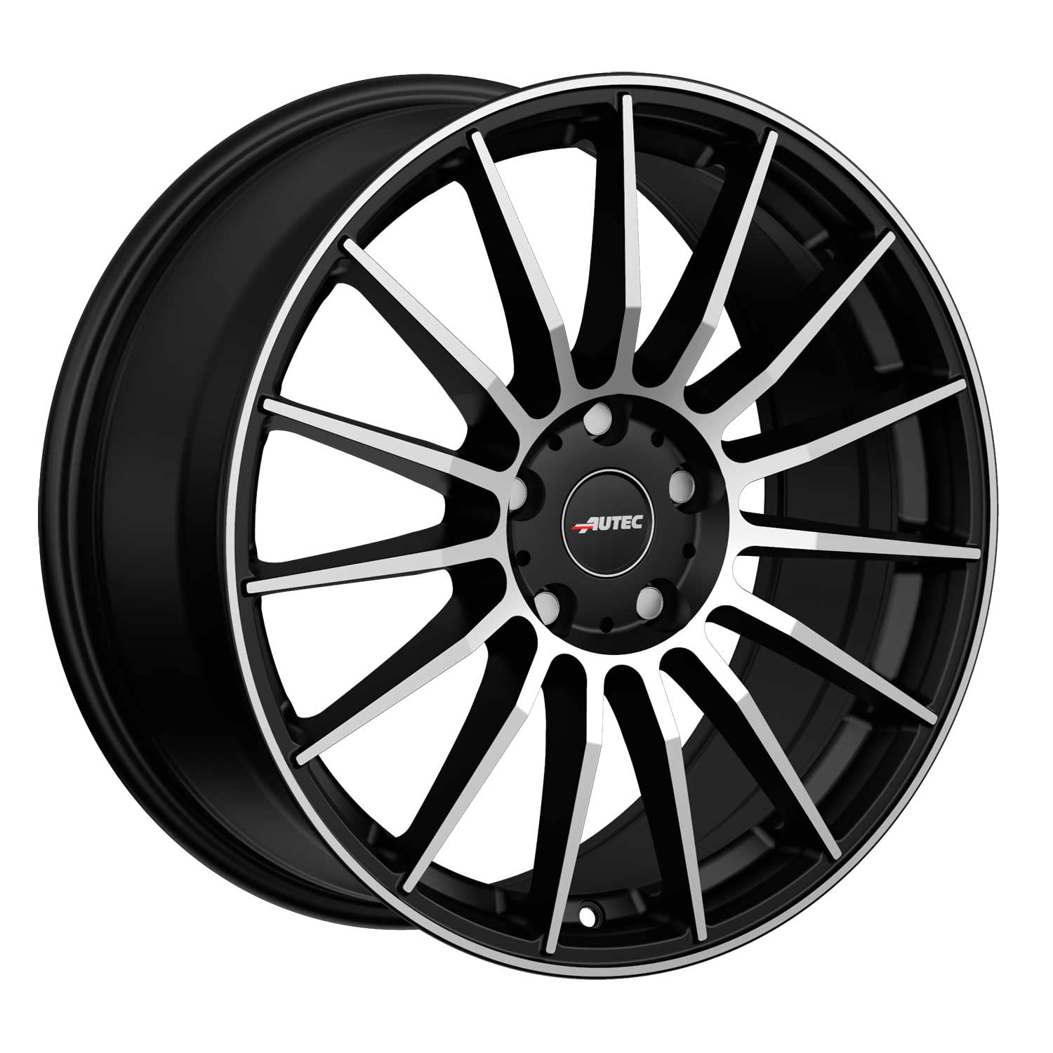 4x AUTEC Felgen Alufelgen LAMERA 8.0x19 ET30 5x112 Schwarz matt poliert kompatibel mit Skoda Kodiaq Octavia Karoq Enyaq Superb Yeti