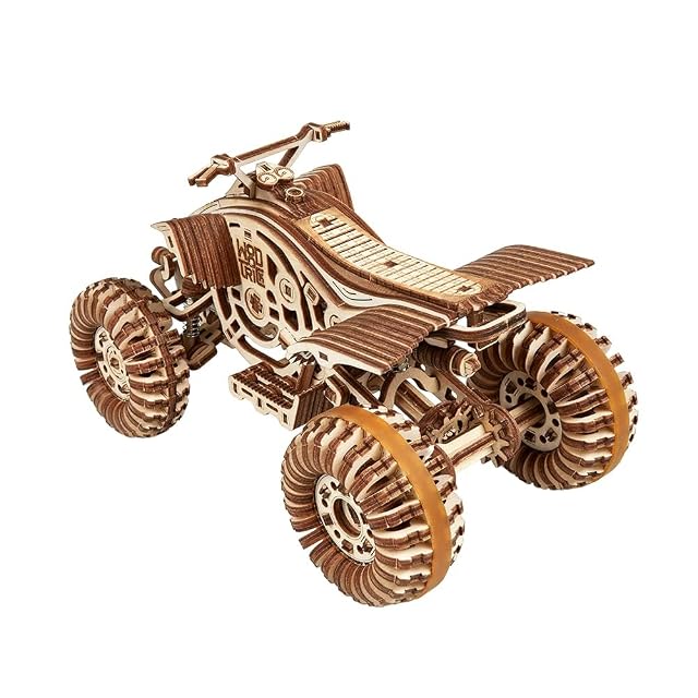 Foto 3 de 8 de Wood Trick Raptor Quad Bike Puzzle 3D de Madera para Adultos para Construir