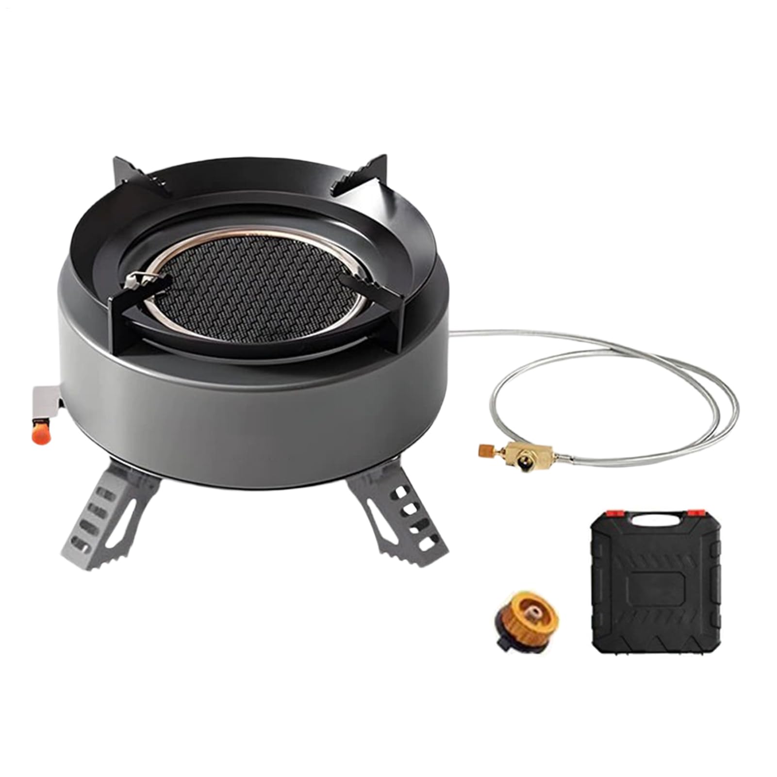Hornillo de Camping Equipo de Cocina Compacto y Plegable | Quemador con Protector contra el Para Actividades al Aire Libre Senderismo Pesca Viajes Trekking Hombres Mujeres Niños