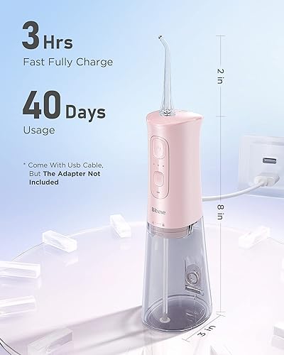Miniatura 3 de Bitvae Combo de cepillo de dientes y hilo dental de agua juego de limpiador de dientes 5 modos opcionales y 8 cabezales de cepillo cepillos de