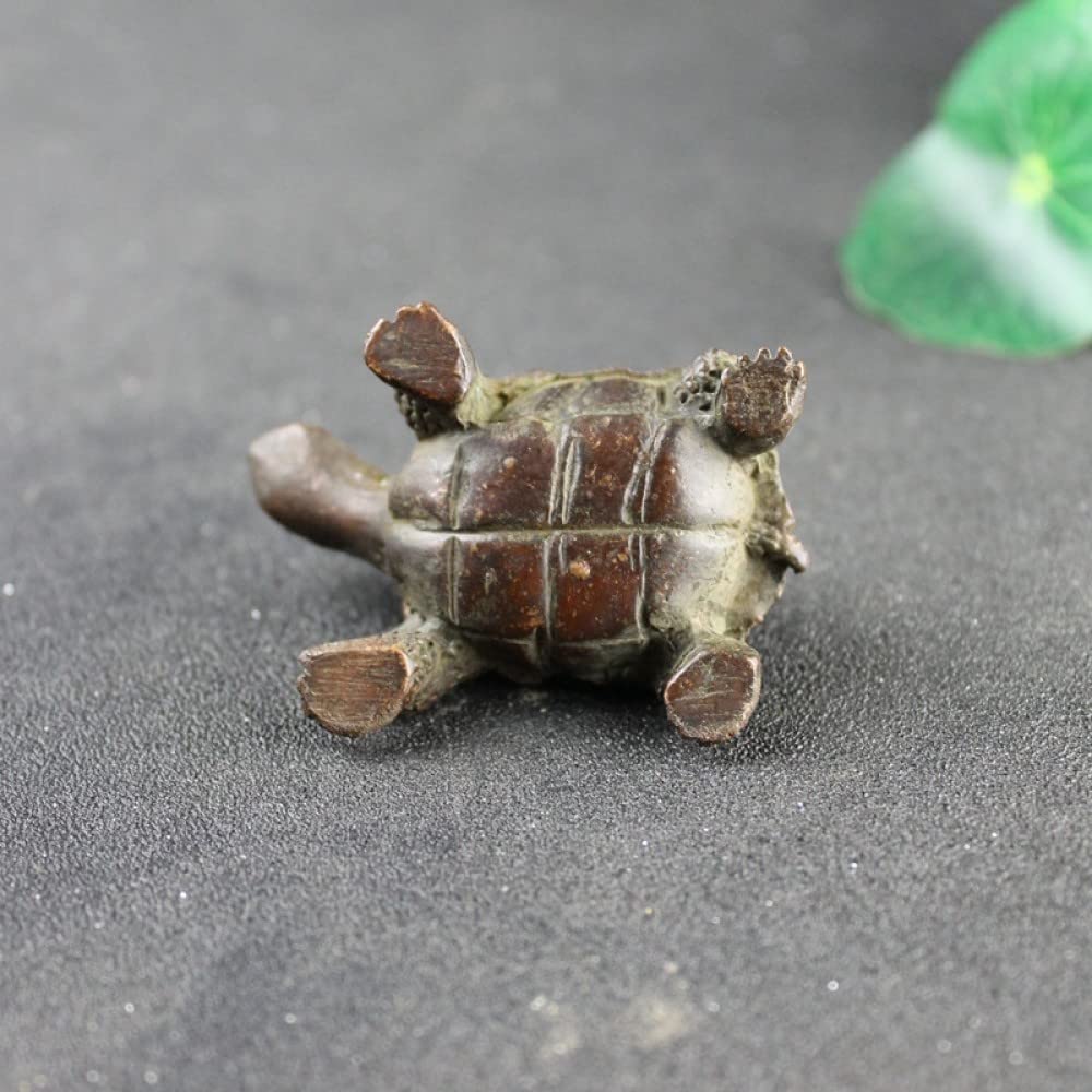 Antieke Massief Koperen Schildpad Ornamenten Trompet Levensduur Dier Sculptuur Thuis Bureau Decoratief Ornament Speelgoed Cadeau, Schildpad, 126g