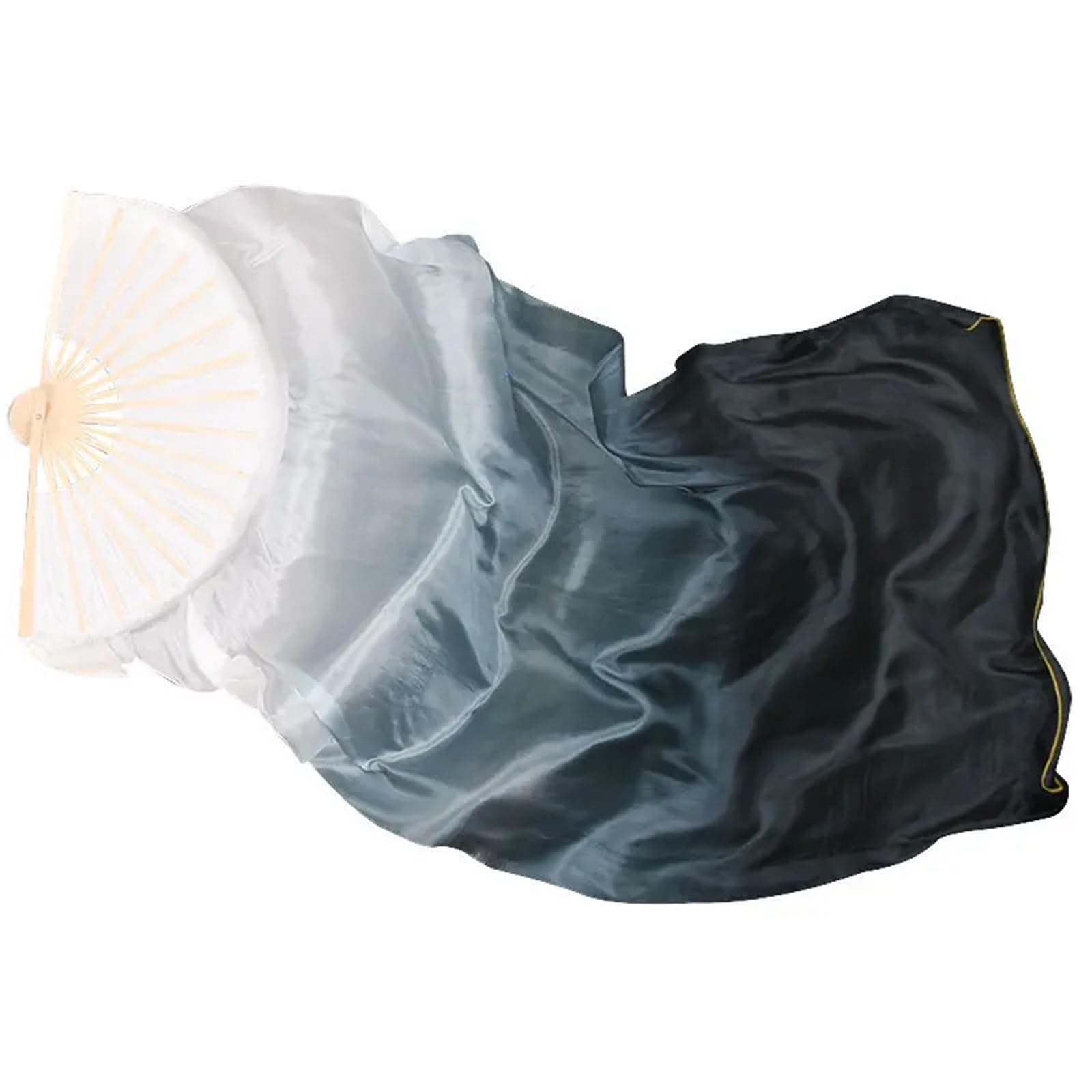 1Pair Ventre Danza di Seta Fan Seta Lungo Seta Fan Handmade Gradiente Colore Danza Fan Possono Essere Personalizzati Imitazione Seta