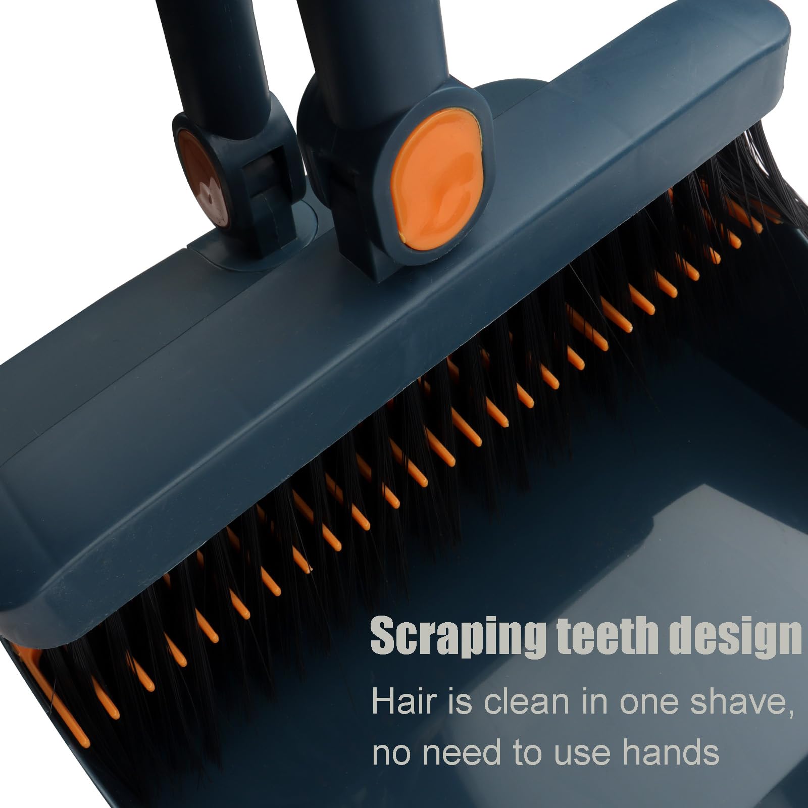Premium Long Handle Broom And Dustpan Set - Folding, Non-Stick Bristles - Shop Now! From Brooms & Dustpans - Price 47.84