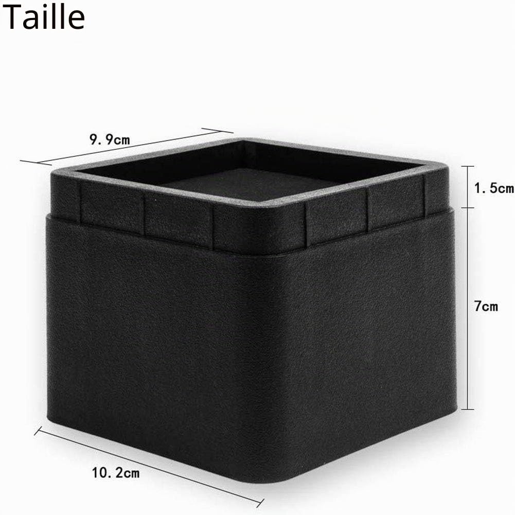 Uping Rehausseur Pieds de Lit Rehausseurs de Meuble, Augmenter Hauteur Réglable de 7CM ou 14CM Plastique (Noir)
