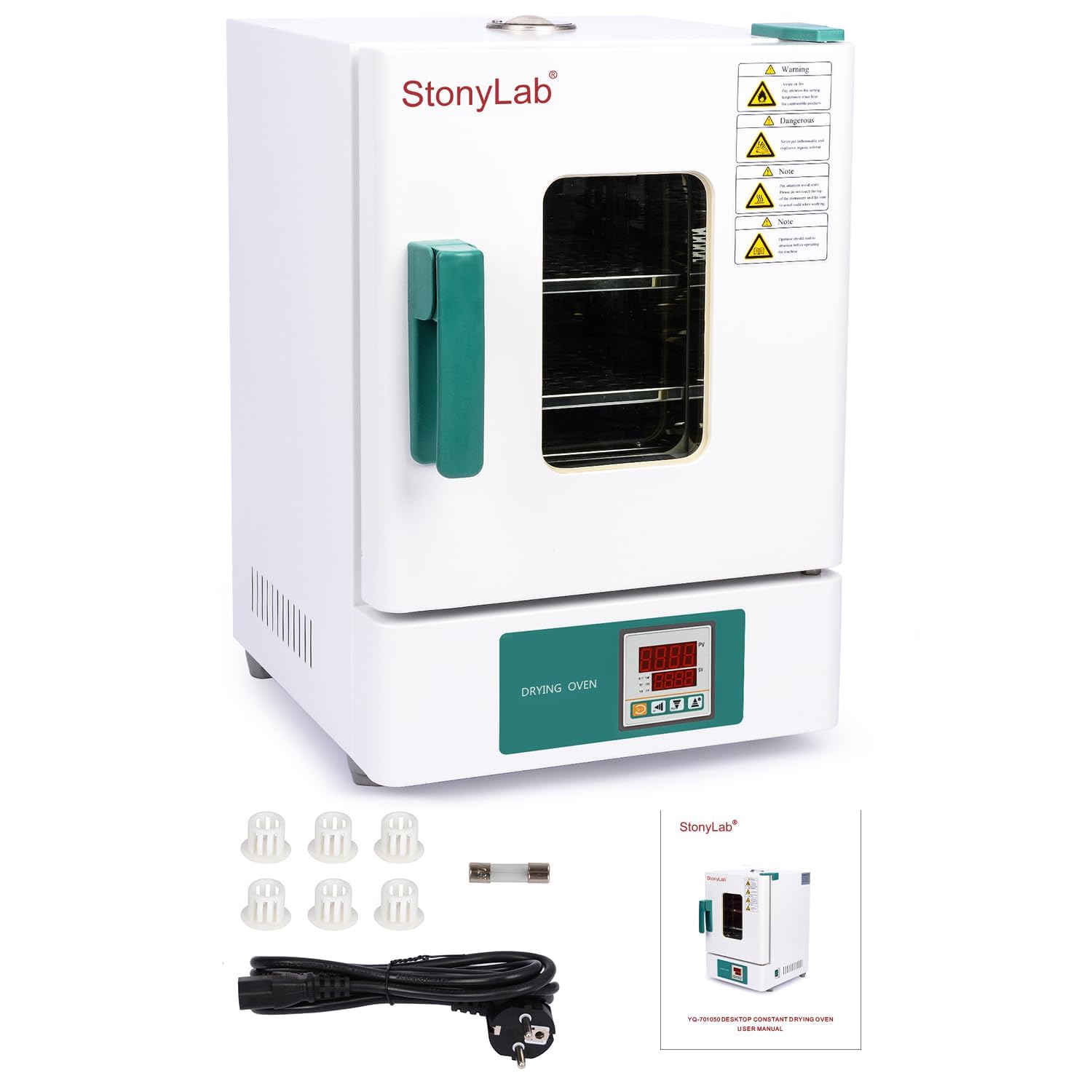 stonylab Four de Séchage avec Convection Forcée, Chauffage Électrique de Laboratoire, Four à Convection par Gravité 18 L / 0,63 Cubic Feet, 220 V / 300 Celsius 50/60 Hz 600 W