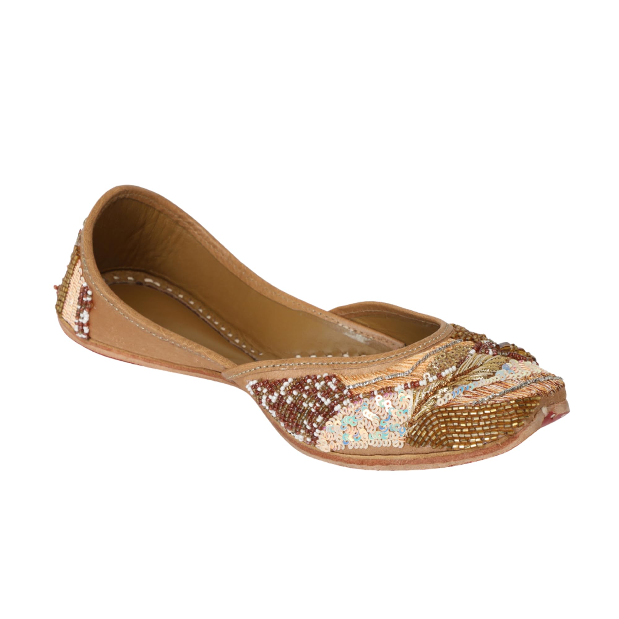 Embellished Ethnic Mojaris | Gold Color |-picture-24