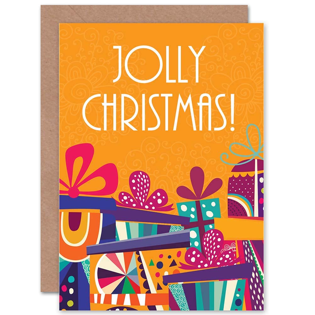 Wee Blue Coo CARD CHRISTMAS XMAS JOLLY PRESENT STACK