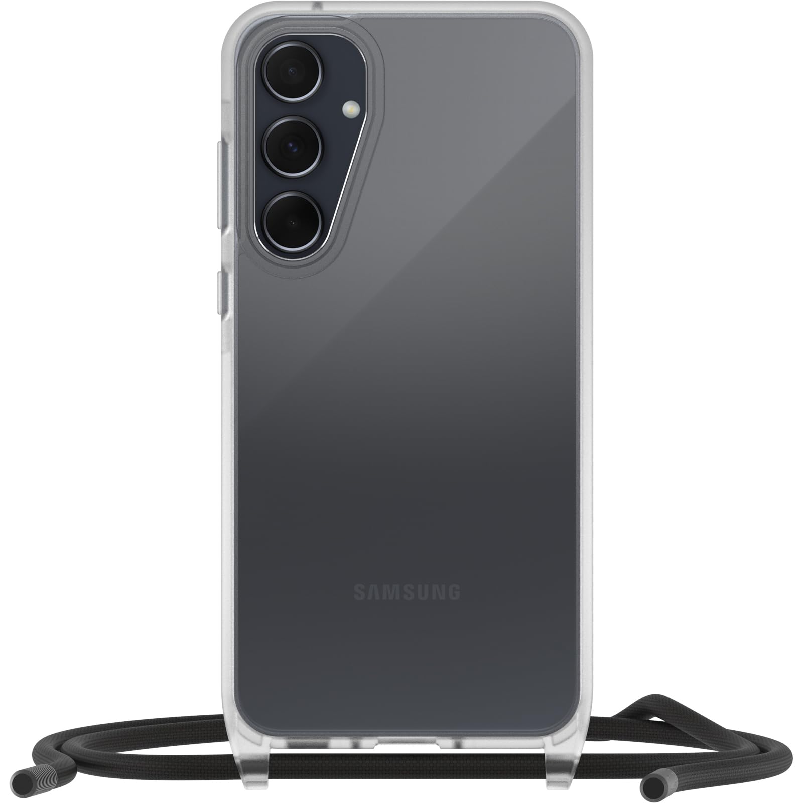 OtterBox Cover React Necklace per Samsung Galaxy A35 5G, resistente a shock con cordino a collana, adattabile e intercambiabile, testata a norme MIL STD 810G, Trasparente - Senza Retail Package