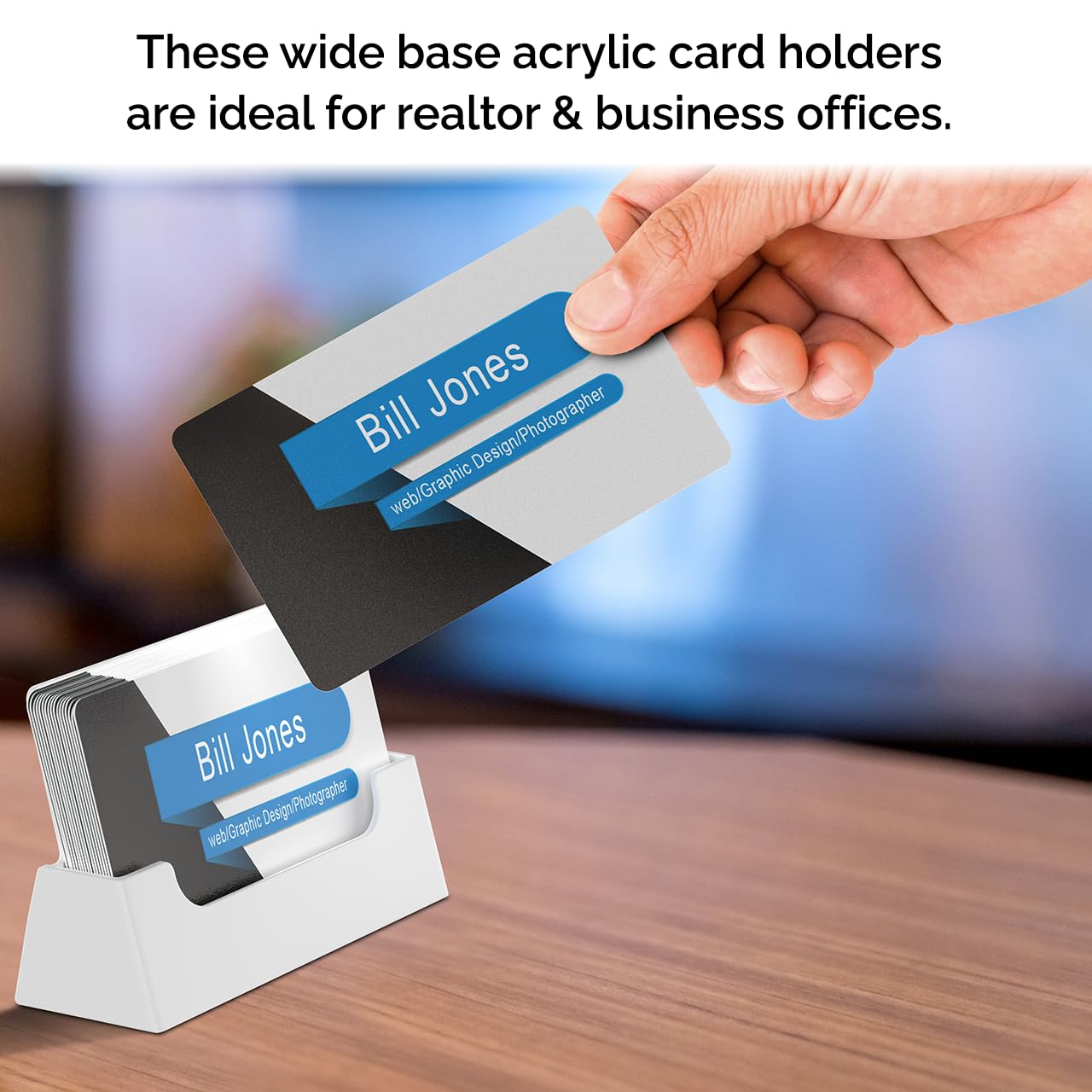 Marketing Holders Business Card Holder Countertop Display For 3.5" X 2