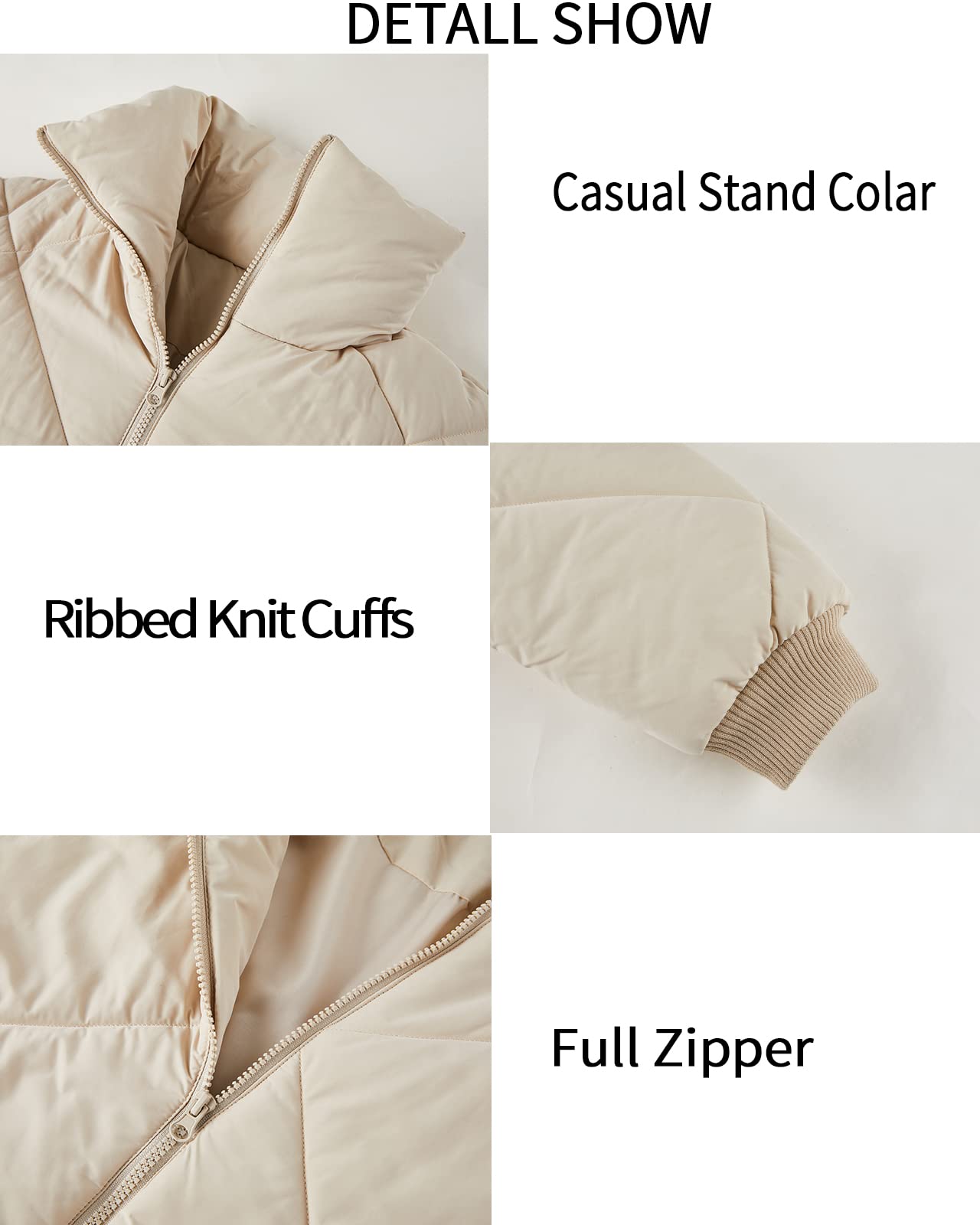 Newffr Women's Quilted Puffer Vest Sleeveless Lightweight Zip Up Jacket Winter Warm Coat Outerwear