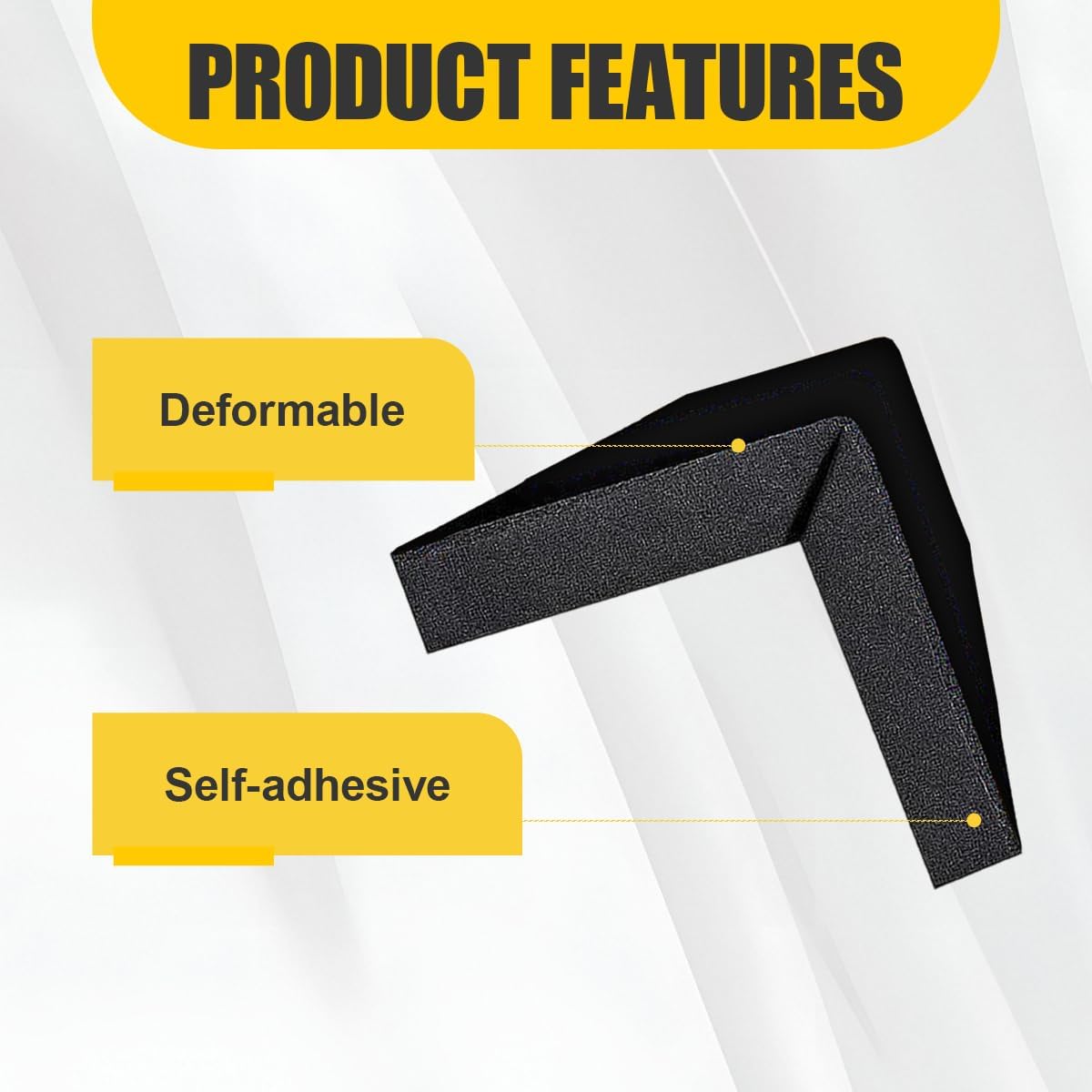 2PCS Garage Wall Guard, Foam Wall Bumper Corner Guard Car Door Protector for Parking Garages, Self-Adhesive Garage Pole Padding Wall Edge Protector for Parking Lot & Warehouse (Corner)