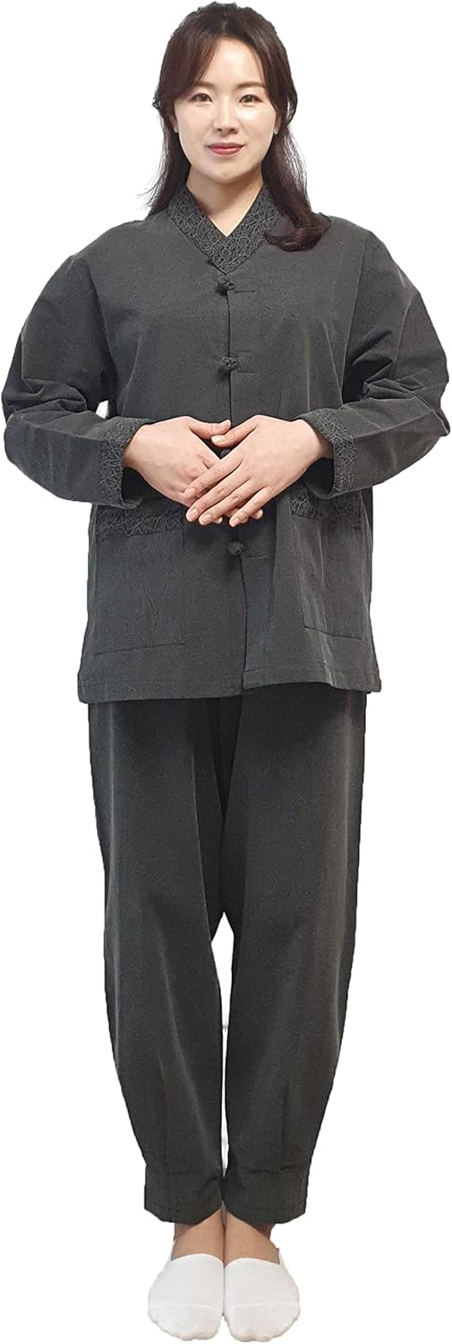 Unisex Hanbok Set, Korea Traditional Clothing, BTS Casual Hanbok for Yoga and Meditation, Temple Clothes