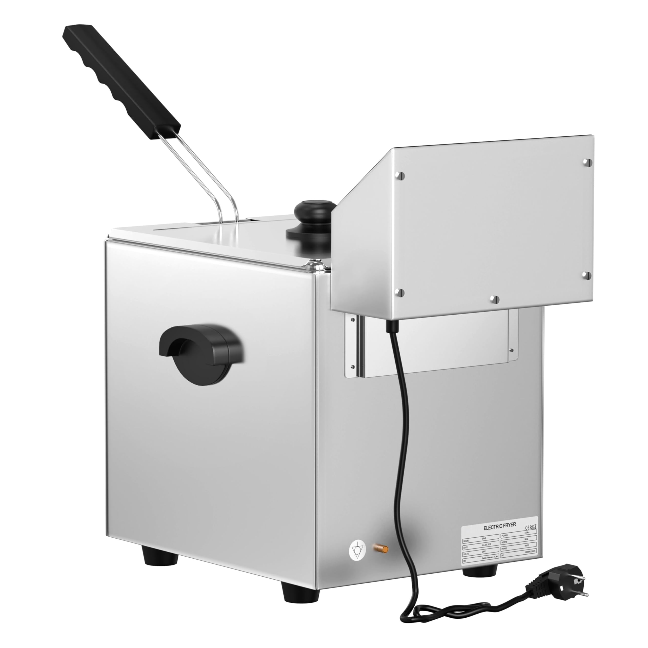 GGM Gastro Elektro Fritteuse 8 L 3,25 kW mit Ablasshahn | Professionelle Edelstahl-Bauweise, leichte Reinigung, integriertes Ablassventil, für den Dauereinsatz, sofort einsatzbereit