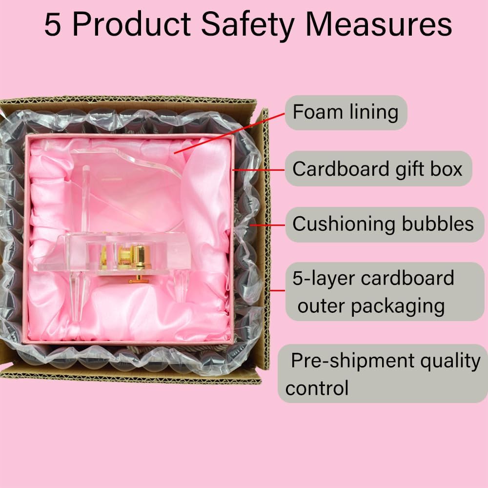 Sooharic Piano Music Box Crystal Song Canon, Clockwork Mechanical Piano Ornament Classical Sweet Gift - Image 5