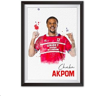 Chuba Akpom Middlesbrough FC Championship Football Print | A4 print only | Boro Gift
