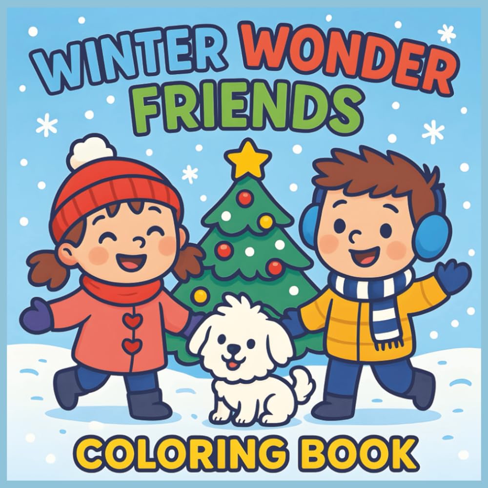 Winter Wonder Friends Coloring Book: A Cozy Holiday & Winter Coloring Book for Kids Ages 3–8 | Sweet Story-Themed Coloring Adventure with Sledding, ... Tree Decorating & Heartwarming Family Moments
