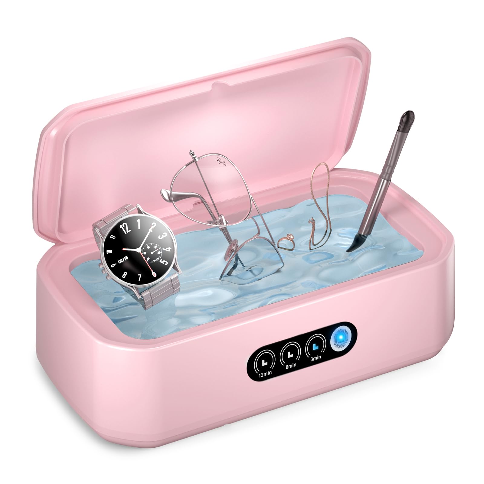 WINTERCRUSH Ultrasonic Retainer Cleaner for Tooth 50KHz Jewelry Cleaner Deep Cleaning Machine - 650ML Dental Cleaning Pod for