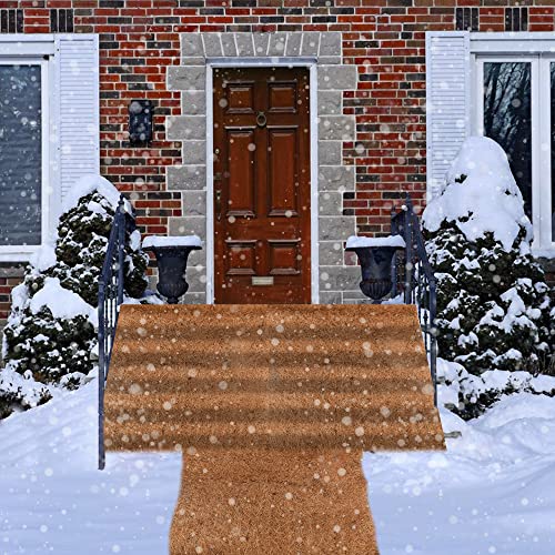 2 Pack Coco Liner Roll,No Slip Ice And Snow Carpet-Natural Coconut Fiber Carpet,Coco Liner Roll For Front Door Hallway Stairs,Garden Pot Or Planter.(78.7Inch*15.7Inch) #TOP2